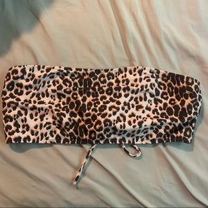 Leopard print bikini top